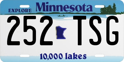 MN license plate 252TSG