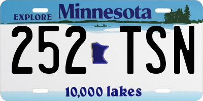 MN license plate 252TSN