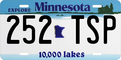 MN license plate 252TSP