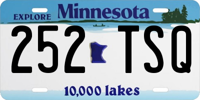 MN license plate 252TSQ