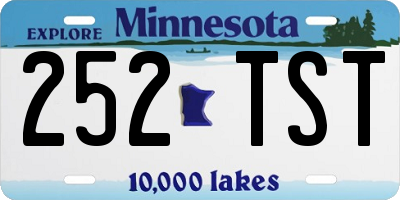 MN license plate 252TST