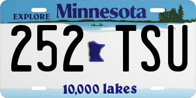 MN license plate 252TSU