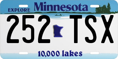MN license plate 252TSX