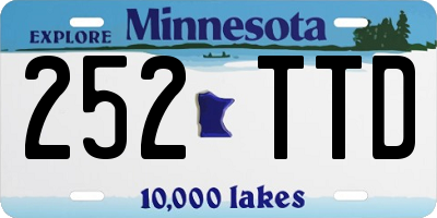 MN license plate 252TTD