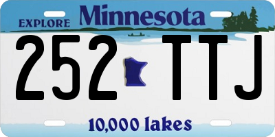 MN license plate 252TTJ