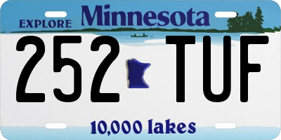 MN license plate 252TUF