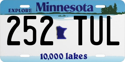 MN license plate 252TUL