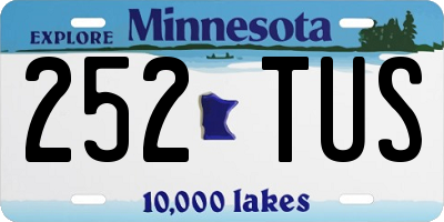 MN license plate 252TUS