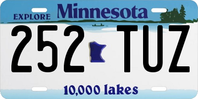 MN license plate 252TUZ