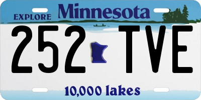 MN license plate 252TVE