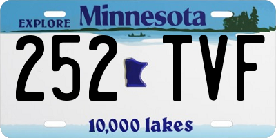 MN license plate 252TVF
