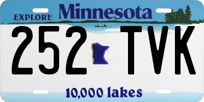 MN license plate 252TVK