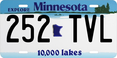 MN license plate 252TVL