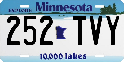 MN license plate 252TVY