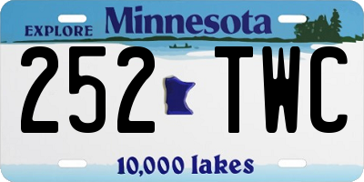 MN license plate 252TWC
