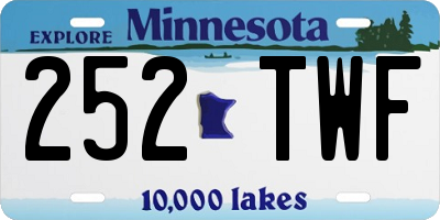 MN license plate 252TWF