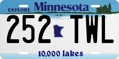 MN license plate 252TWL