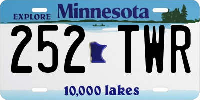 MN license plate 252TWR