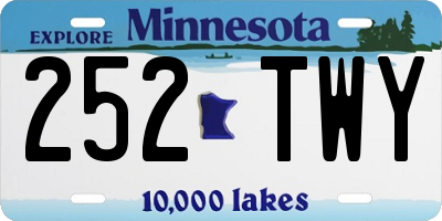 MN license plate 252TWY