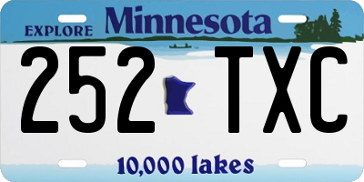MN license plate 252TXC