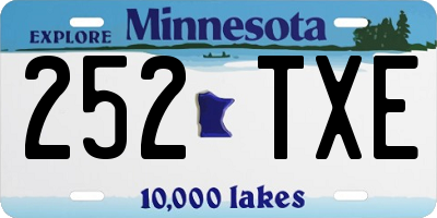 MN license plate 252TXE