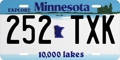 MN license plate 252TXK
