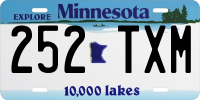 MN license plate 252TXM