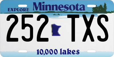 MN license plate 252TXS
