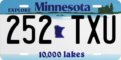 MN license plate 252TXU