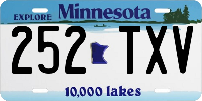 MN license plate 252TXV