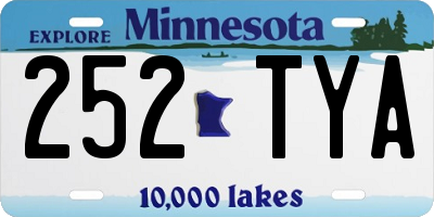 MN license plate 252TYA