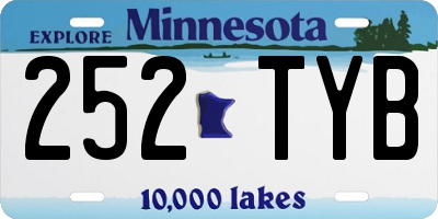 MN license plate 252TYB