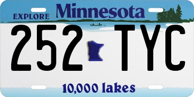 MN license plate 252TYC