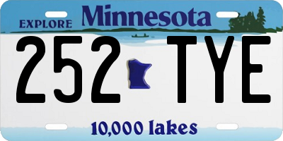 MN license plate 252TYE