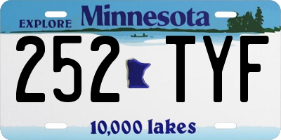 MN license plate 252TYF