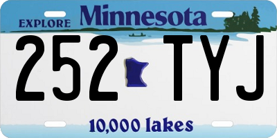 MN license plate 252TYJ