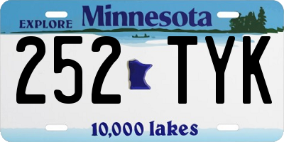 MN license plate 252TYK