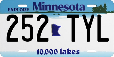 MN license plate 252TYL