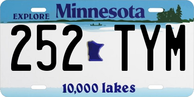 MN license plate 252TYM