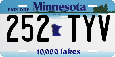 MN license plate 252TYV