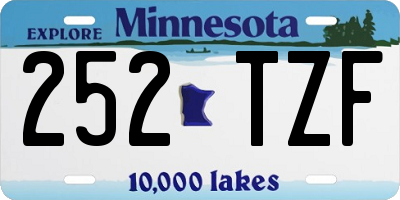 MN license plate 252TZF