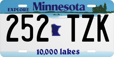 MN license plate 252TZK