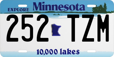 MN license plate 252TZM