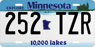 MN license plate 252TZR