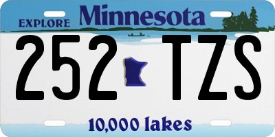 MN license plate 252TZS