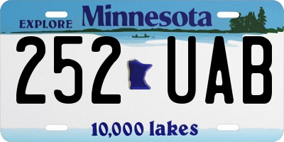 MN license plate 252UAB