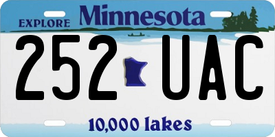 MN license plate 252UAC
