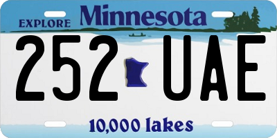 MN license plate 252UAE