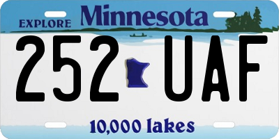 MN license plate 252UAF