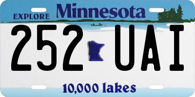 MN license plate 252UAI